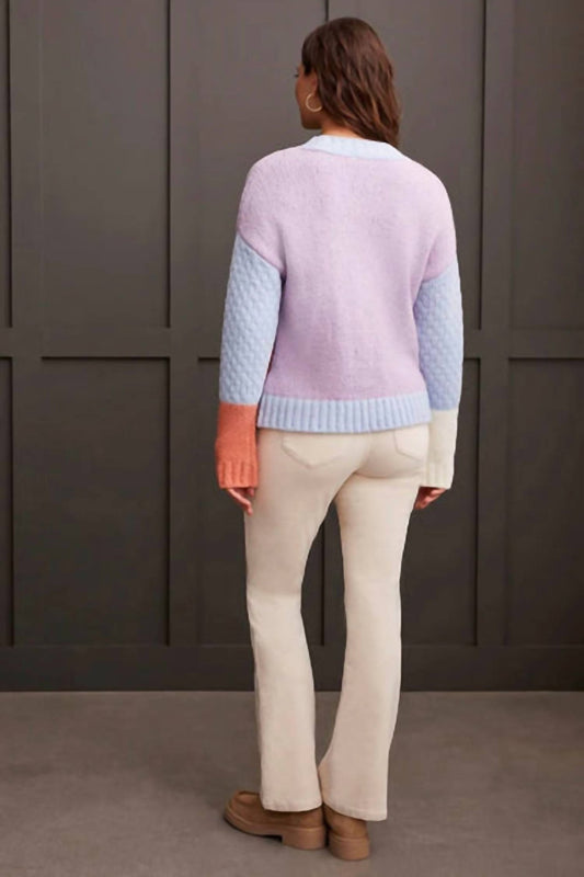 Tribal - Chenille Colorblock Sweater - clothing - crew - nylon - blend