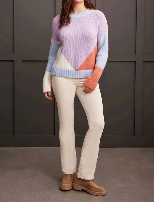 Tribal - Chenille Colorblock Sweater - clothing - crew - nylon - blend