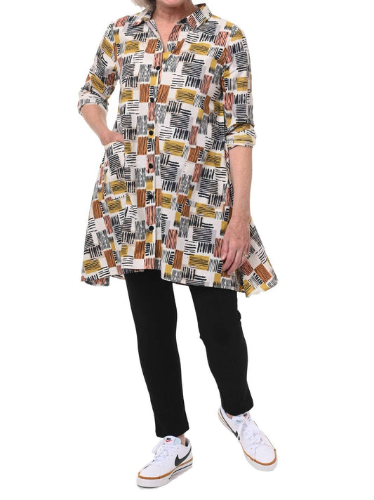 Tulip Clothing - Destin Button Down Tunic - clothing - cotton - directbrandpartner