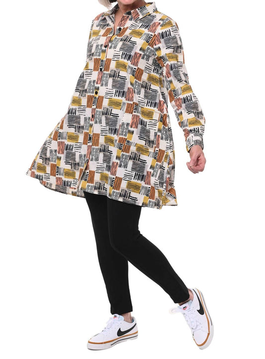 Tulip Clothing - Destin Button Down Tunic - clothing - cotton - directbrandpartner