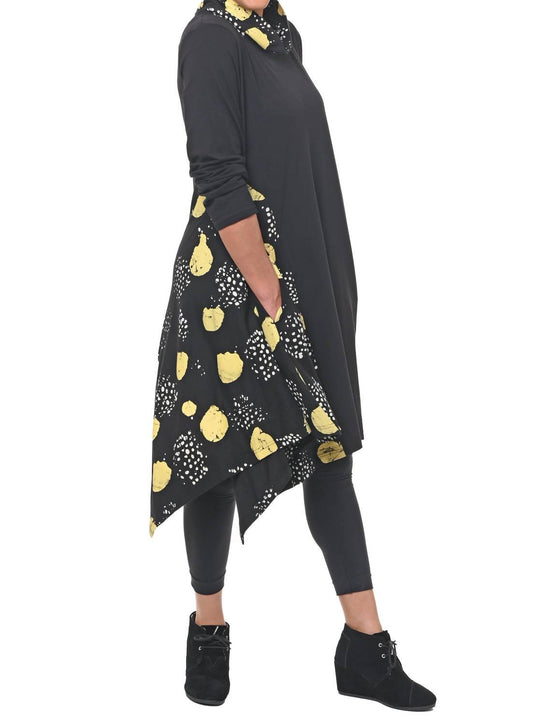 Tulip Clothing - Emaline Long Sleeve Dress - black - clothing - cotton - blend