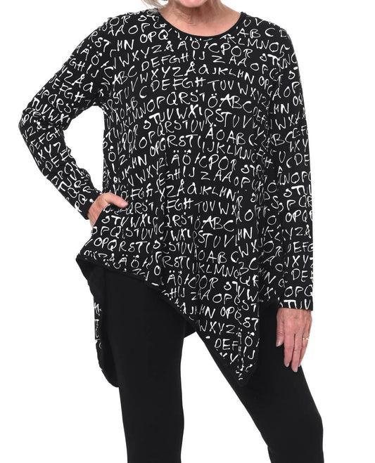 Tulip Clothing - Kinsley Tunic - black - clothing - cotton - blend