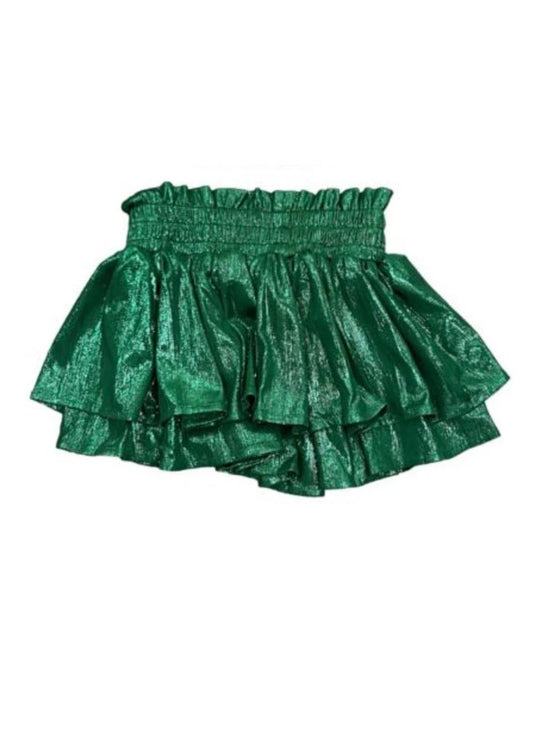 Tweenstyle - Girl's Shimmer Plisse Skort - bottoms - clothing - green