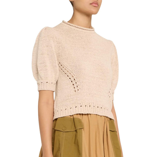 Ulla Johnson - Pia Top - beige - clothing - cotton - blend