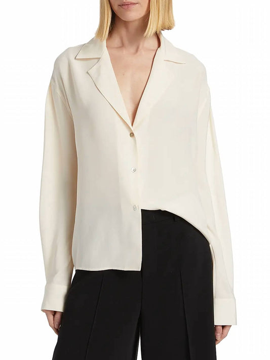 Vince - Silk Dolman Sleeve Blouse - beige - blouses - clothing