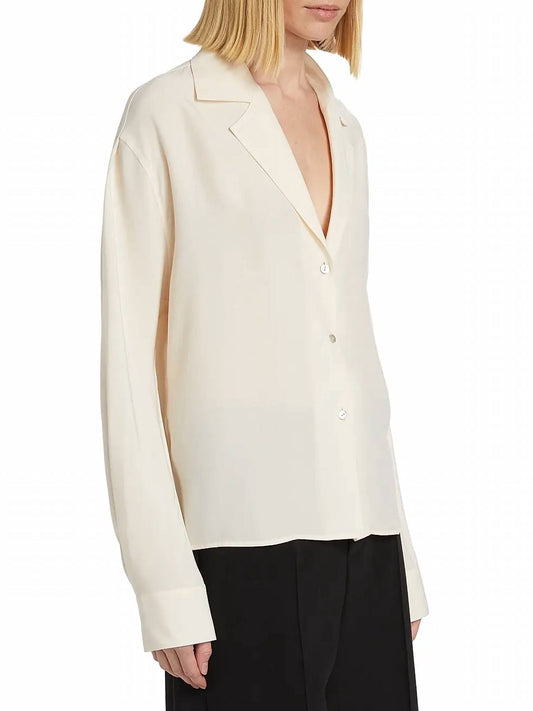 Vince - Silk Dolman Sleeve Blouse - beige - blouses - clothing