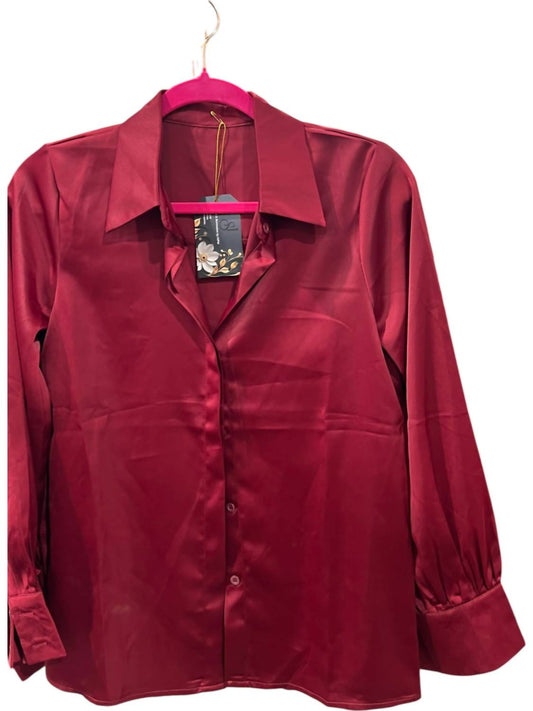 Vividlux - Women's Casual Lapel Collar Shirt - button - down - shirts - clothing - red
