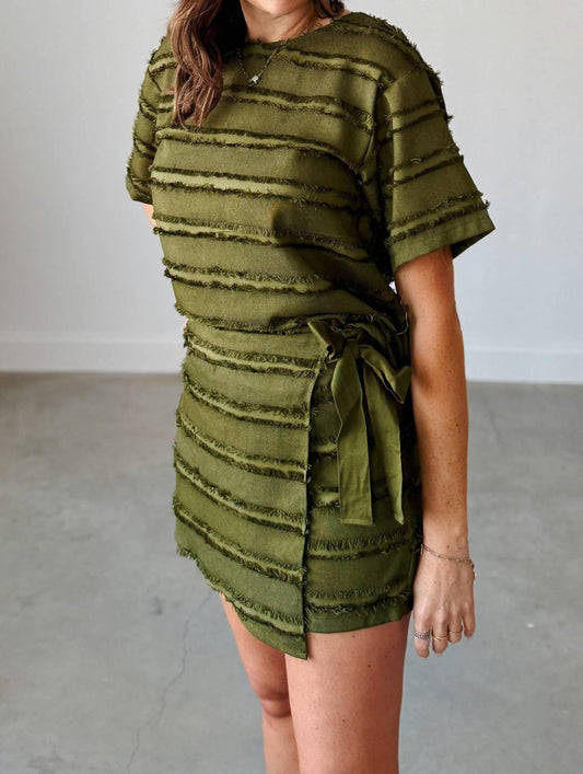 Voy - Sure Thing Skort Set - clothing - green - loungewear