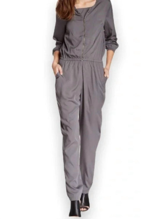 Walter Baker - 3/4 Sleeve Zippered Jumpsuit - clothing - grey - jumpsuits