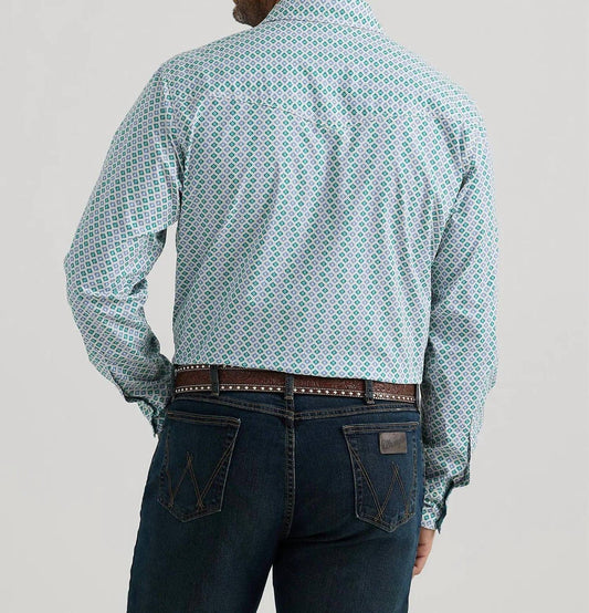 Wrangler - Men's 20x Competition Advanced Comfort Classic Fit Long Sleeve Shirt - casual - button - down - shirts - clothing - cotton - blend