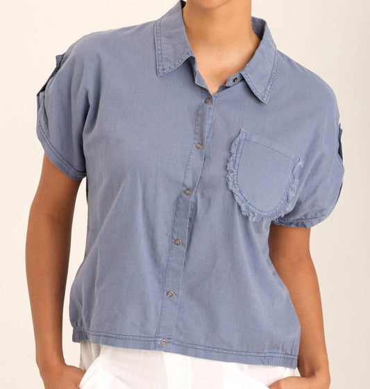 Xcvi - Abner Dolman Sleeves Linen Top - blouses - clothing - grey