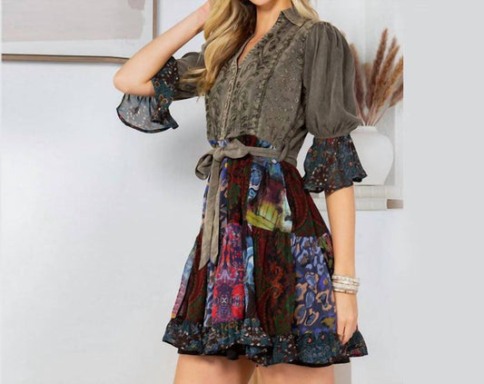 Young Threads - Stone - washed Baby Doll Dress - clothing - dresses - grey