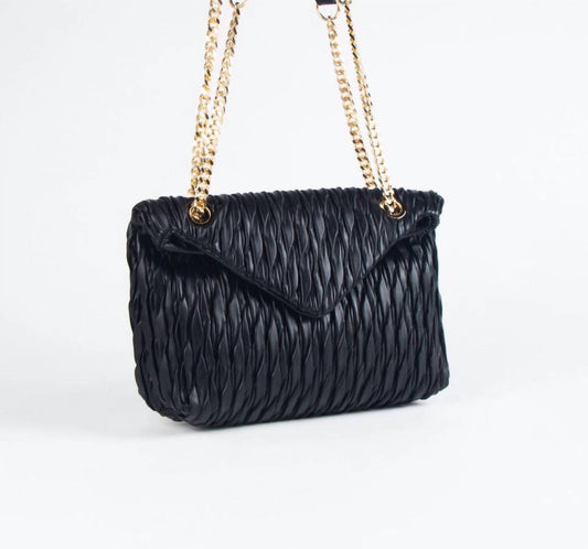 Pleated Nappa Chain Strap Bag