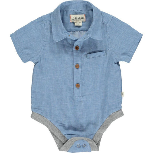 Me & Henry - Boy's Helford Woven Onesie