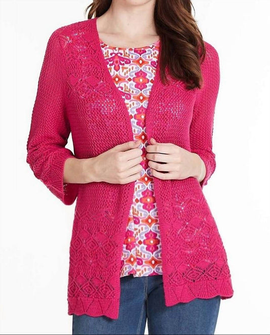 Scallop Edge Crochet Sweater Cardigan
