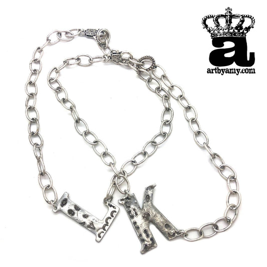 Art By Amy Labbe - K Initial Necklace