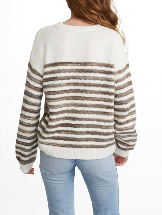White + Warren - Landscape Intarsia Crewneck Sweater