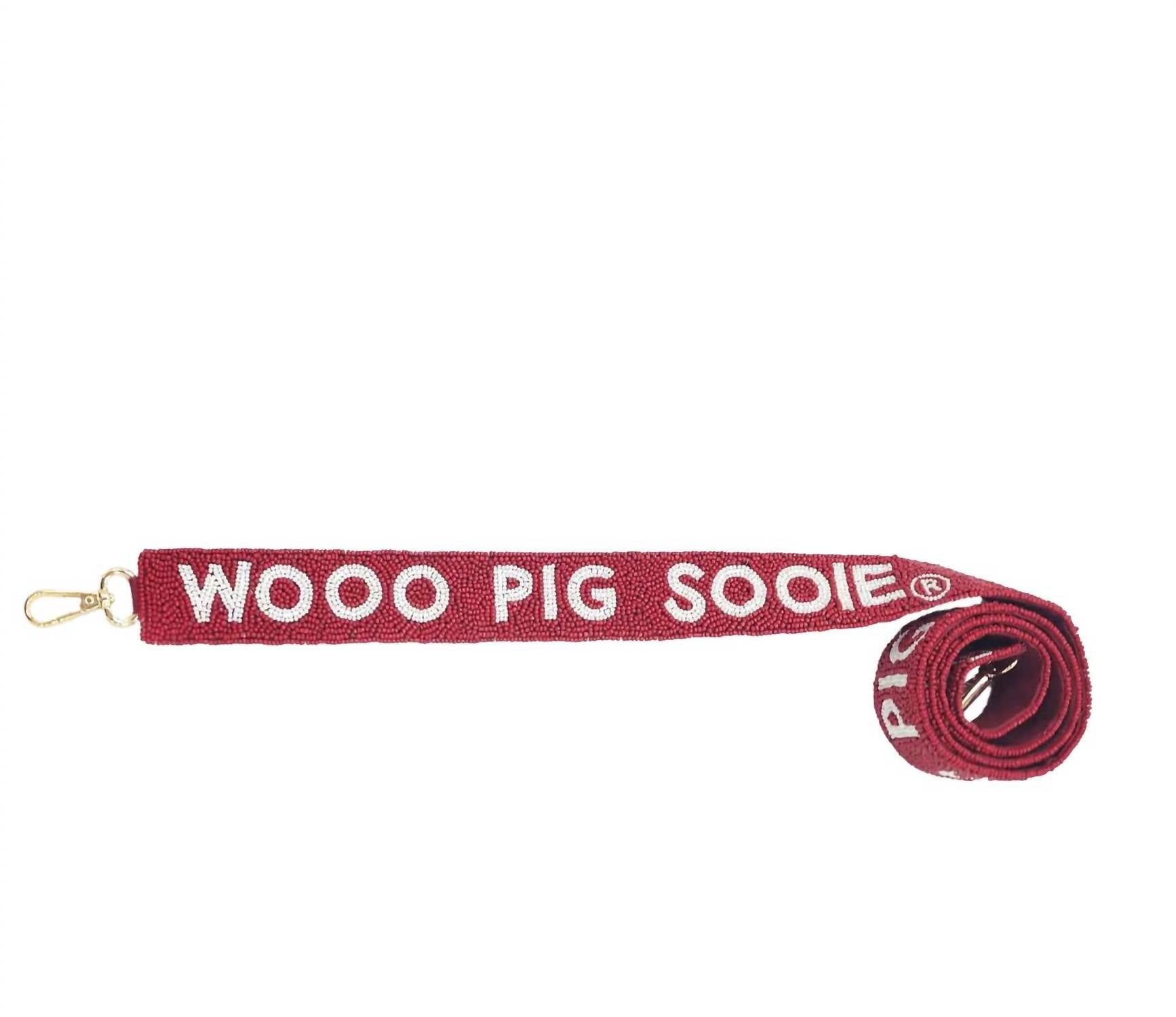 La Chic Designs - Women's Arkansas Woo Pig Sooie Beaded Bag Strap