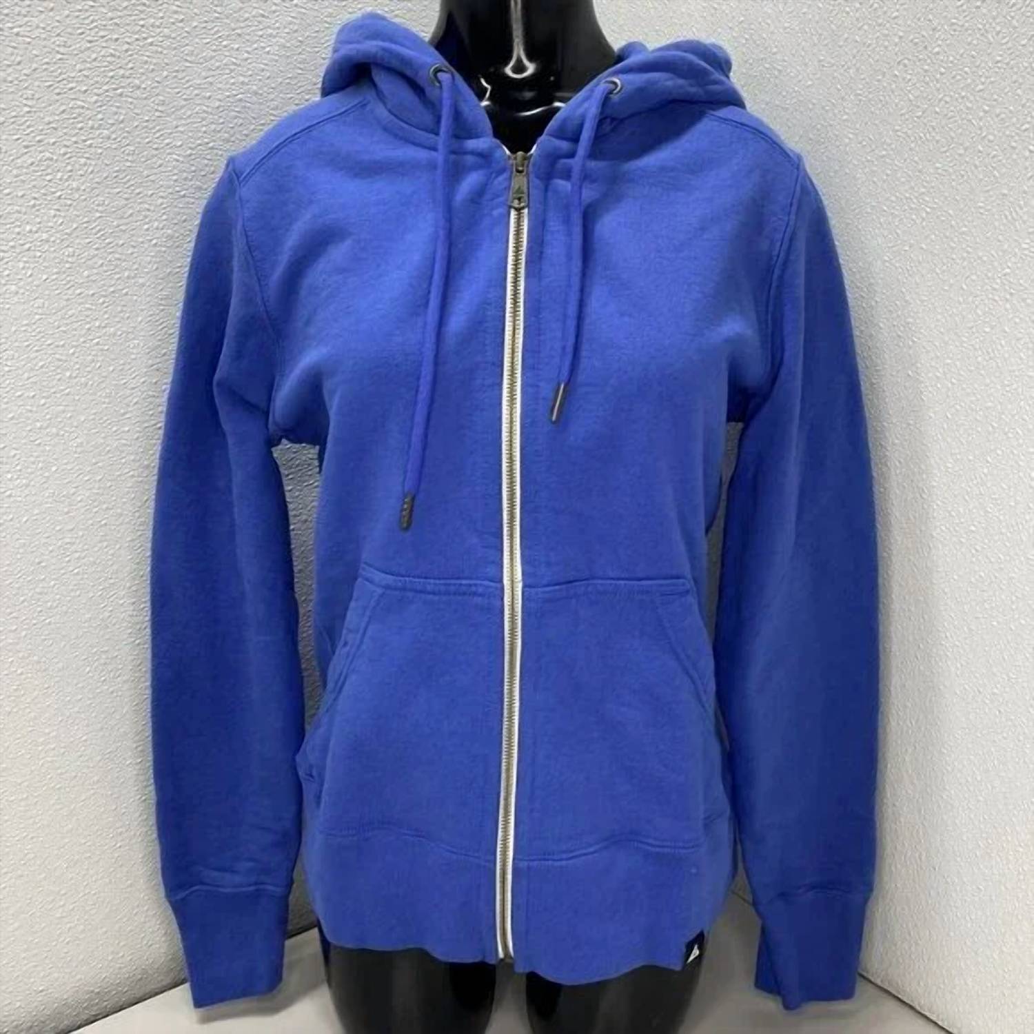 American Giant Women's Relaxed Classic Full Zip Hoodie in blue - women's top