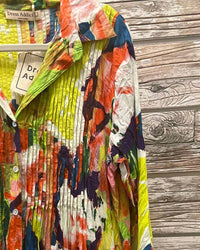 Dress Addict - Women's Long Sleeve Printed Midi Dress