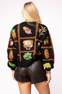 Queen Of Sparkles - Checkered Thanksgiving Icon Sweater