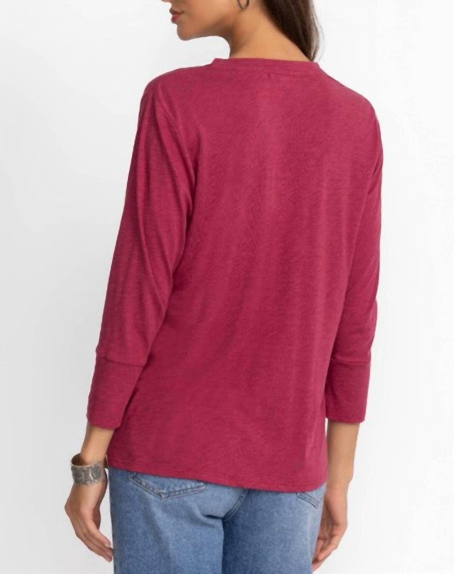 Johnny Was - Button V Neck Tee