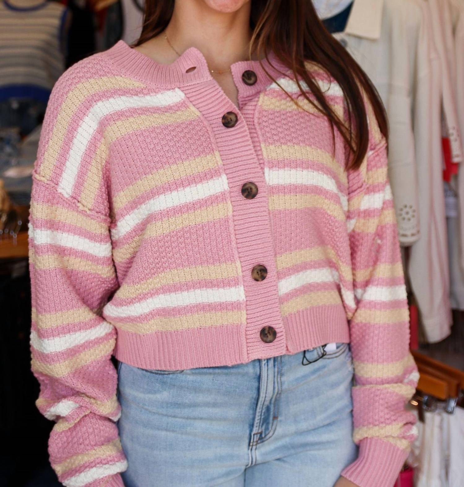 Free People - Lila Stripe Cardigan