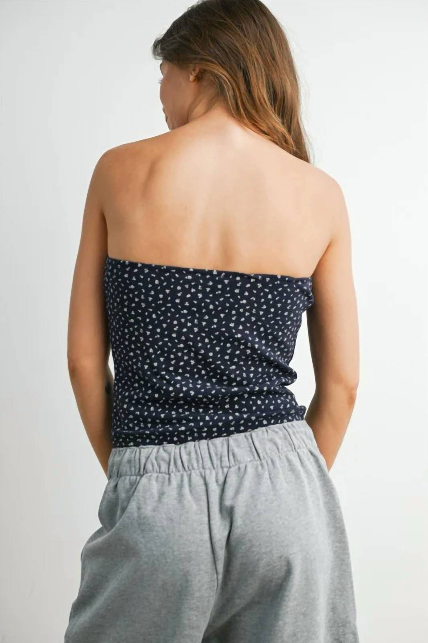 Buttermelon - Midnight Ditsy Strapless Top