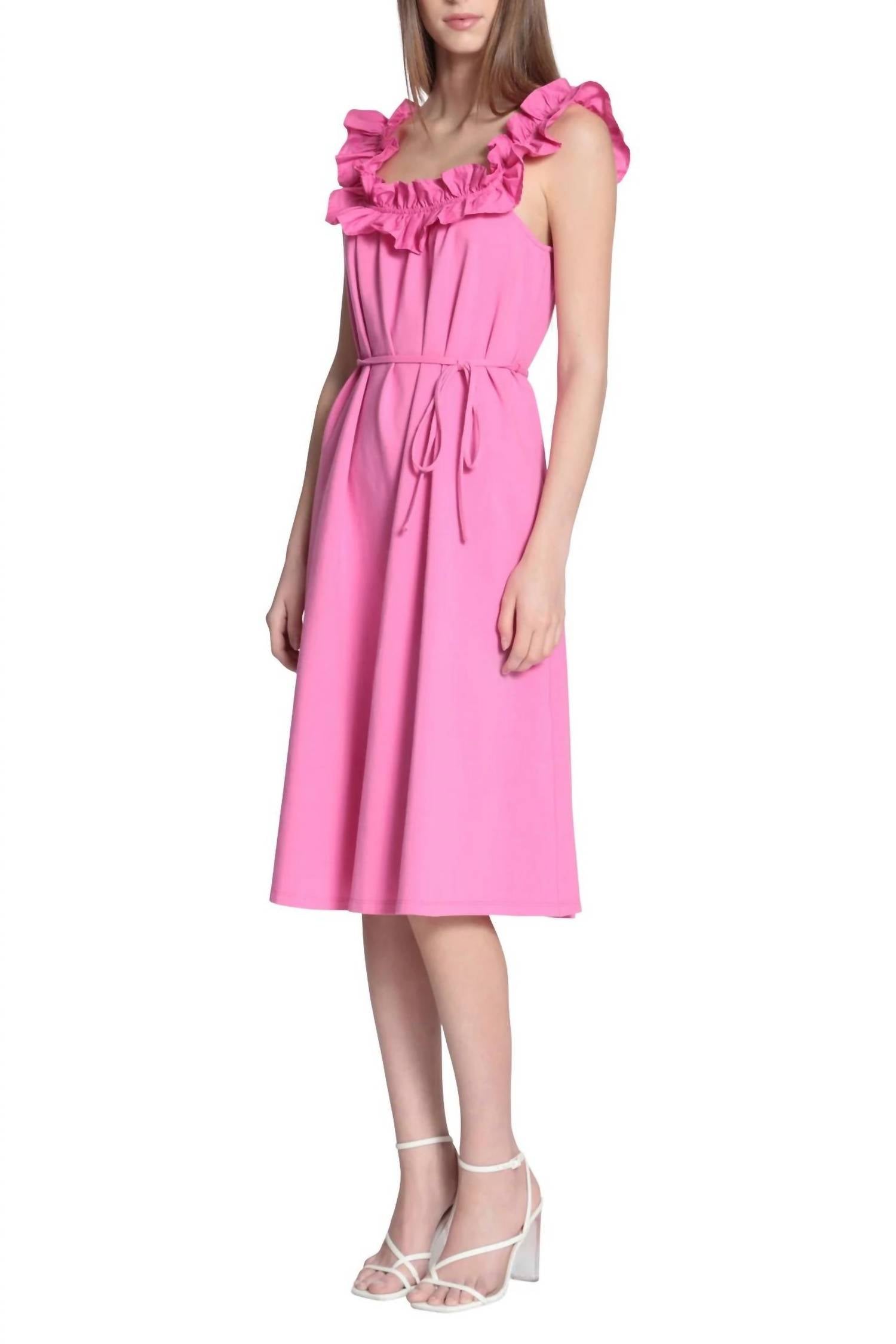 Donna Morgan - Square Neck Midi Cotton Dress