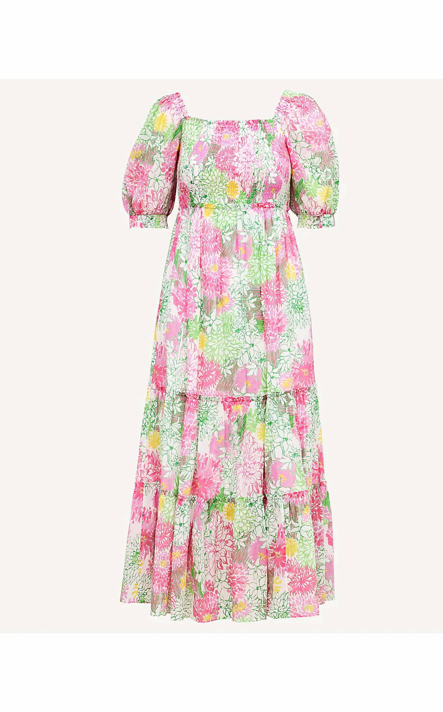 Lilly Pulitzer - Hadly Short Sleeve Smocked Maxi Dress