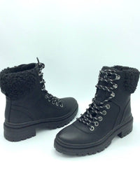 STEVE MADDEN Women's Keystone Lug Hiker Boots in blk - women's shoe - view 5