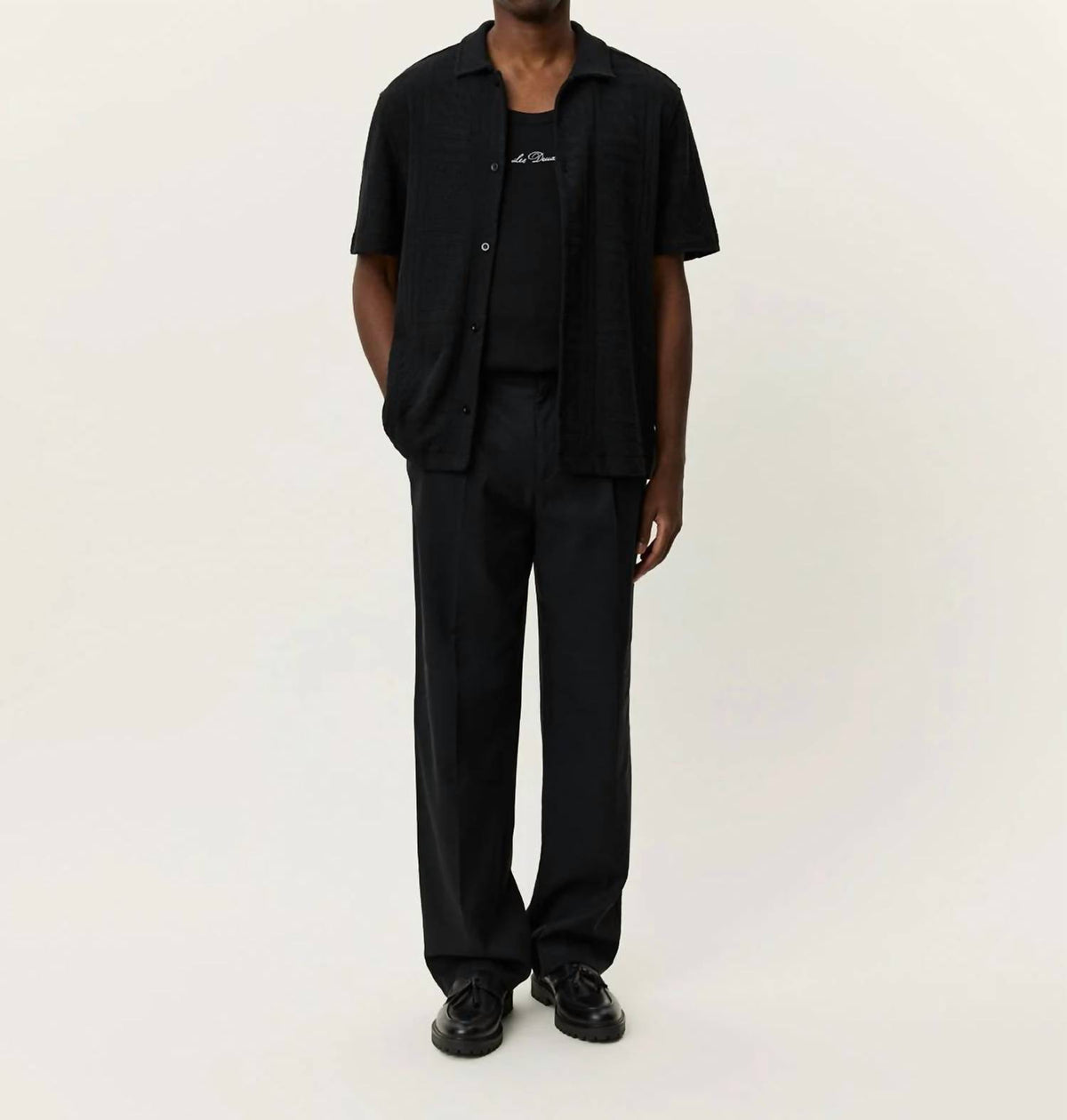 Les Deux - Hector Pointelle Short Sleeve Shirt