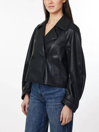 Habitual - Vegan Leather Cropped Trench