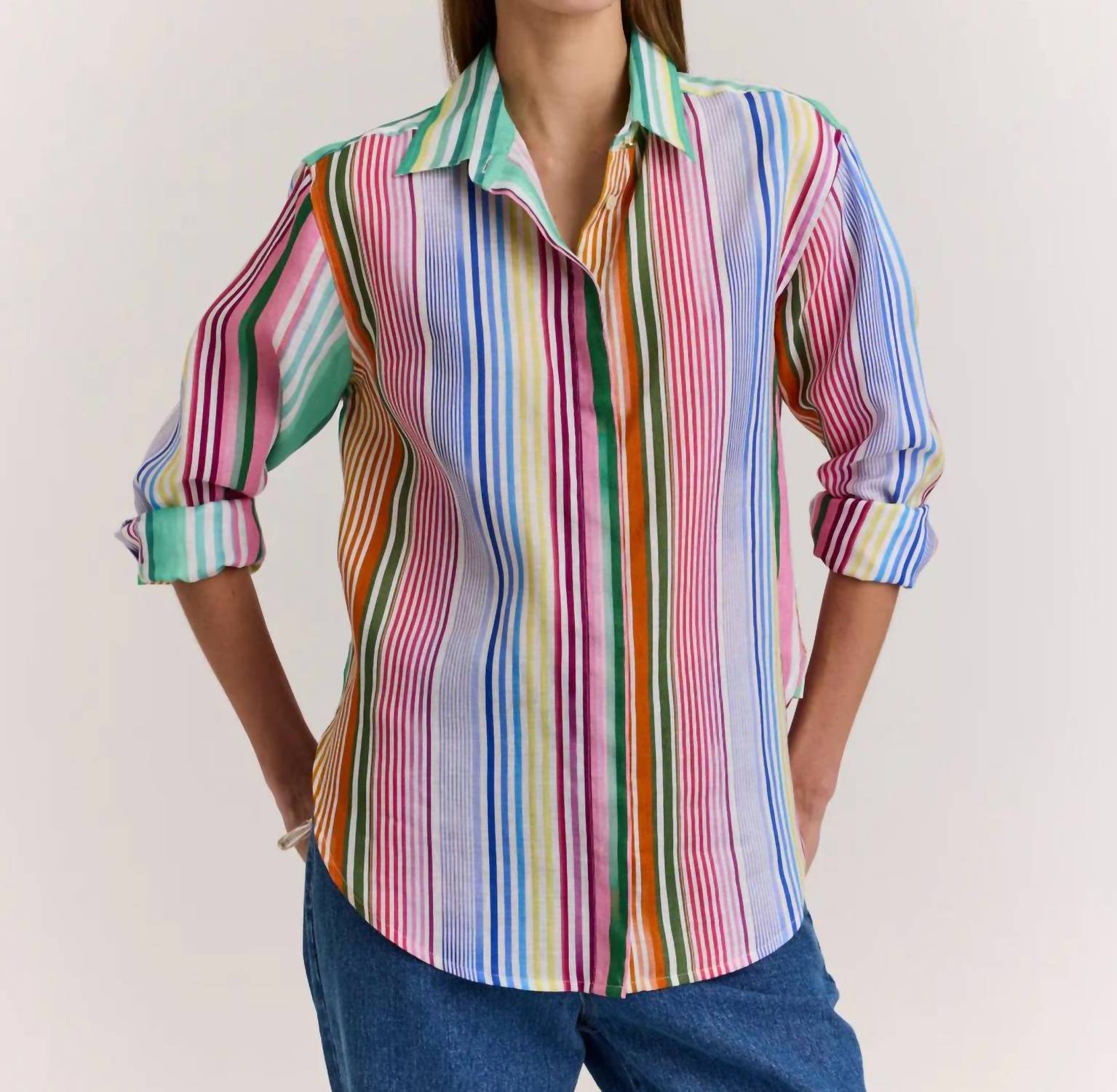 Hinson Wu - Halsey Linen Stripe Shirt