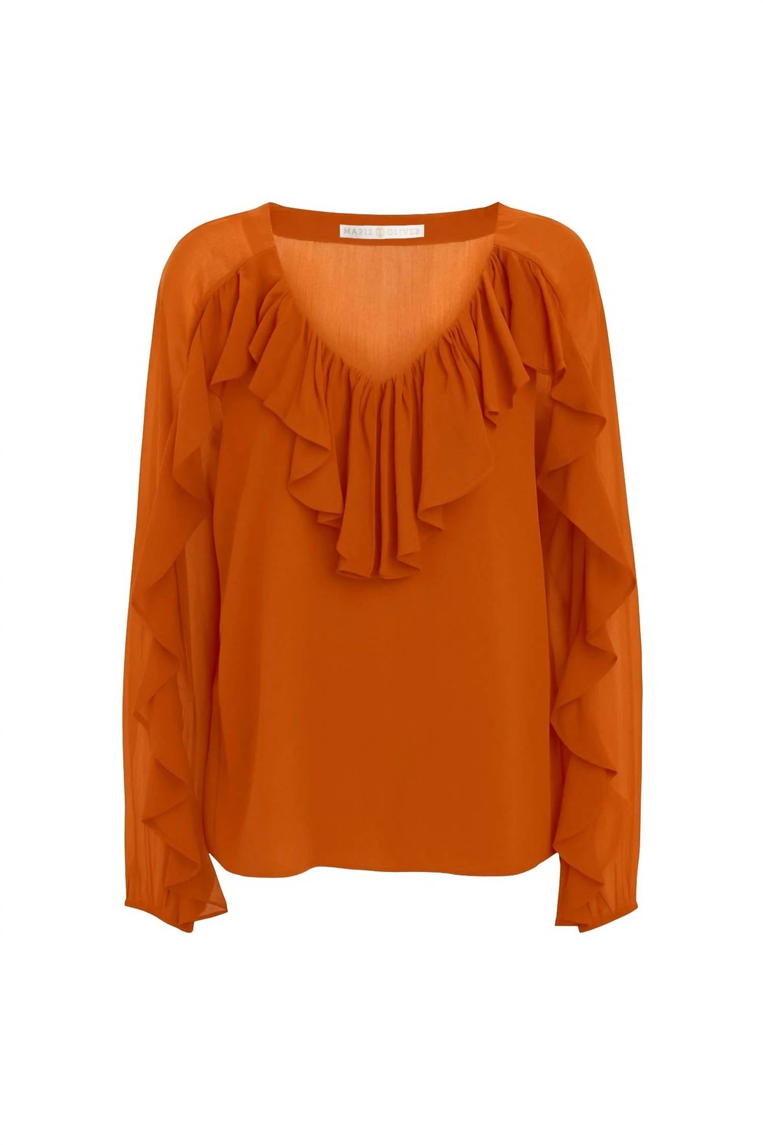 Marie Oliver - Trudy Sheer Sleeves Blouse