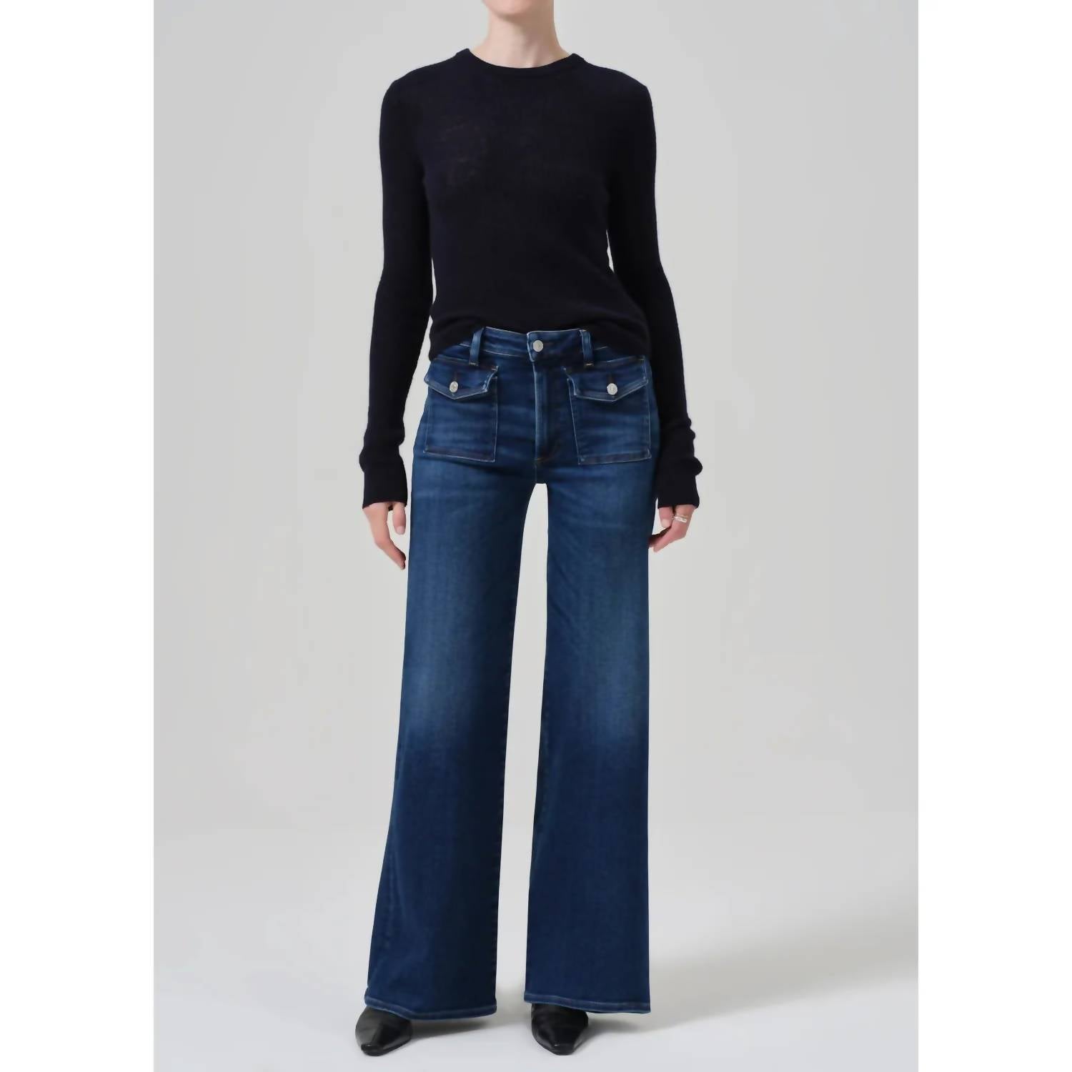 Citizens Of Humanity - Raven Patch Pocket Wide Leg Jean