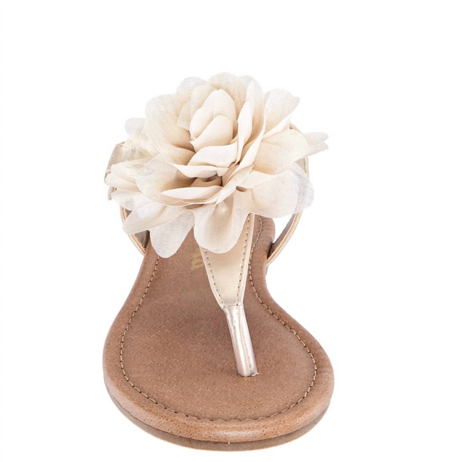 Nina Women's Anaya Thong Sandals in rose gold metal - women's sandal - alternate view
