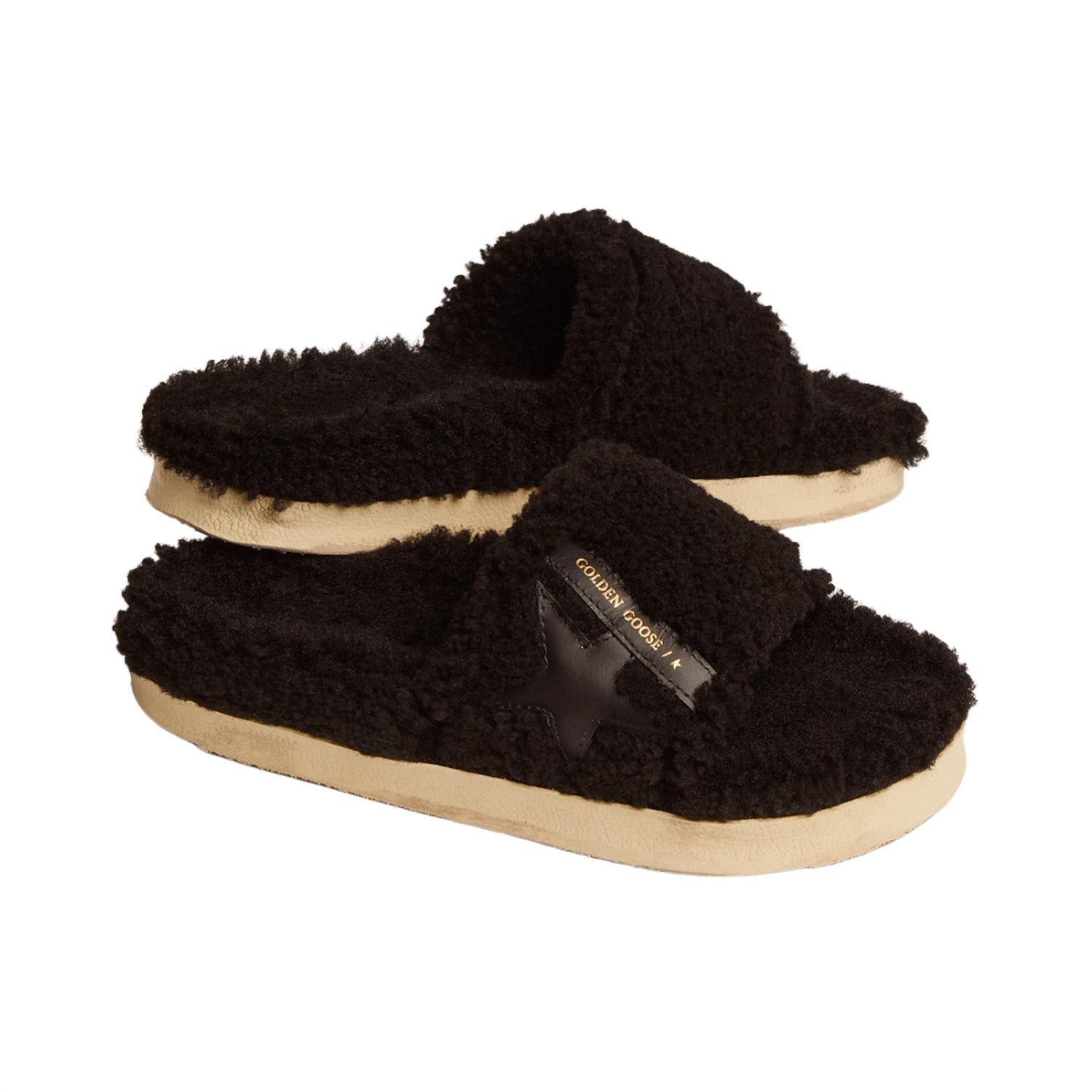 Golden Goose - Women's Poolstar Shearling Slide Sandals