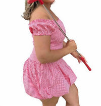 Iris - Gingham Bubble Dress