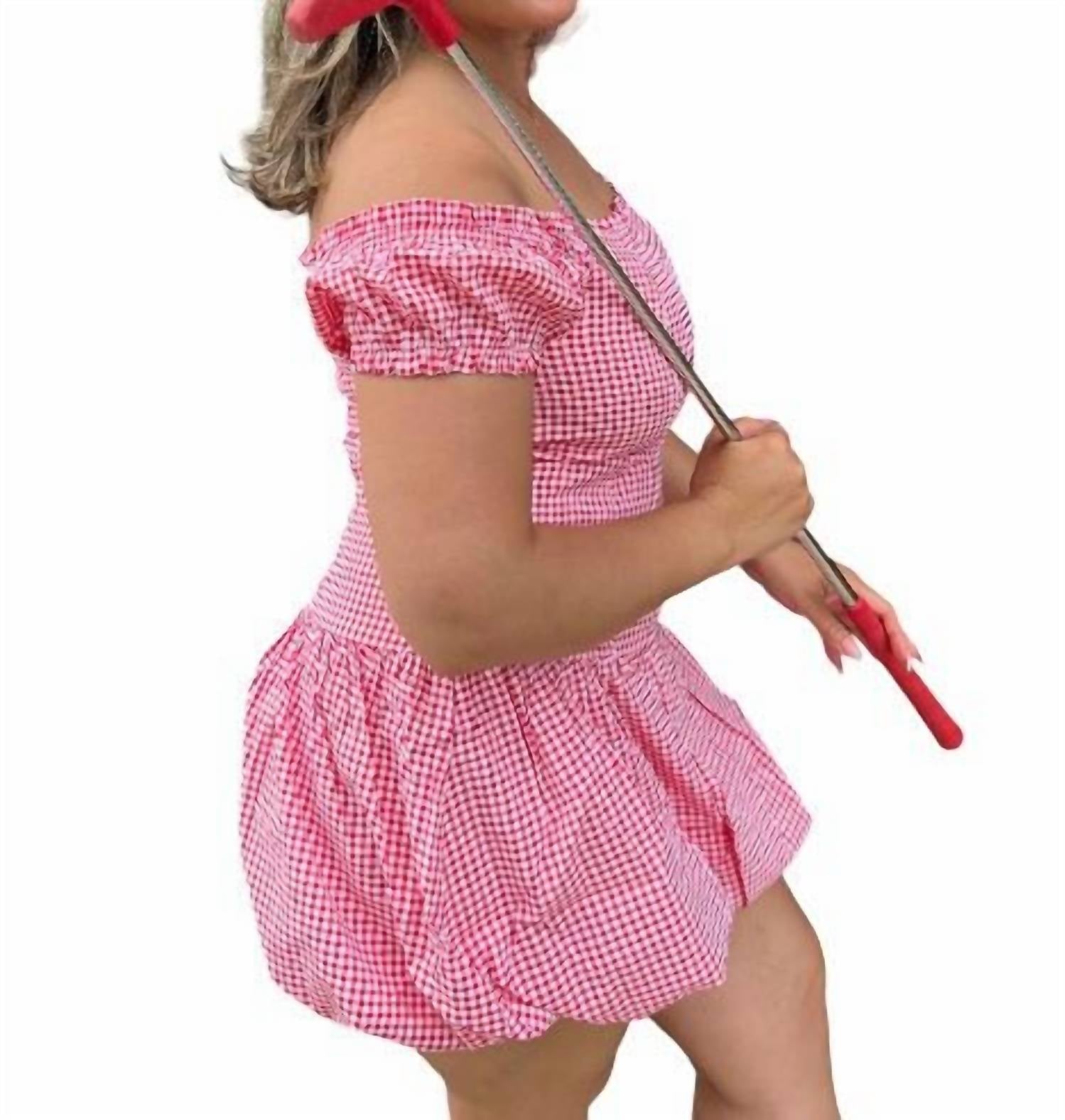 Iris - Gingham Bubble Dress