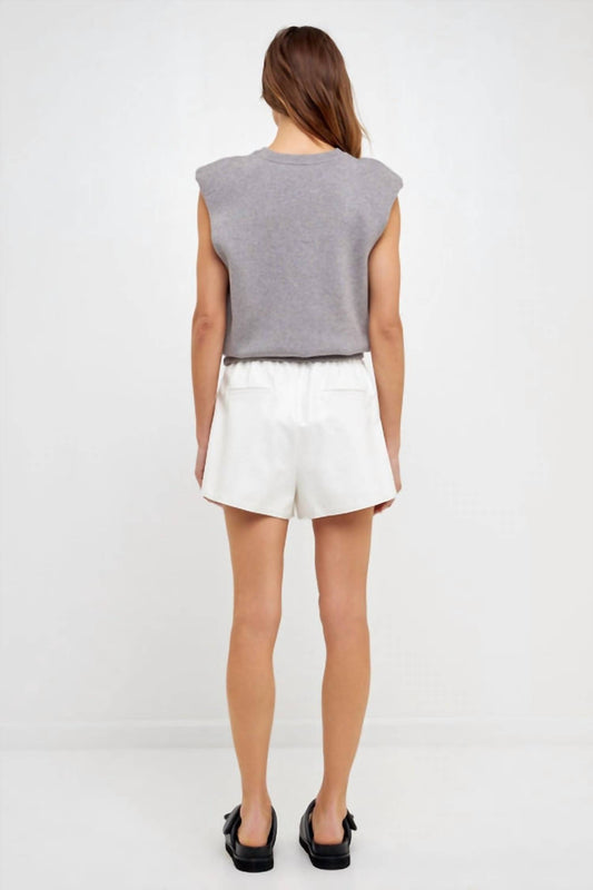 Grey Lab - Sasha Faux Leather Shorts