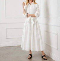 Karen Kane - Lace Applique Midi Shirtdress