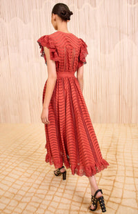 Ulla Johnson - Olga Flutter Sleeve Midi Dress