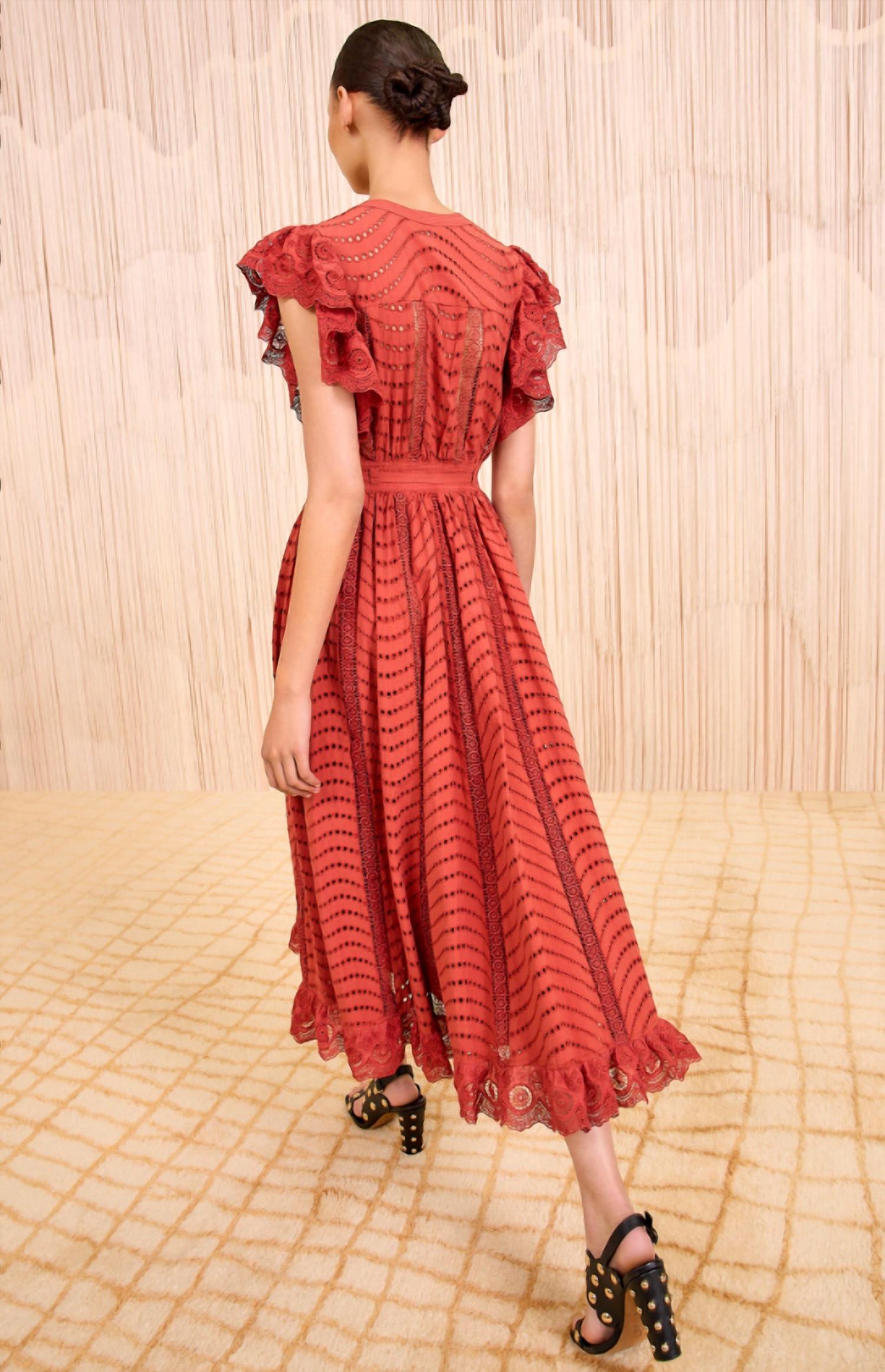 Ulla Johnson - Olga Flutter Sleeve Midi Dress