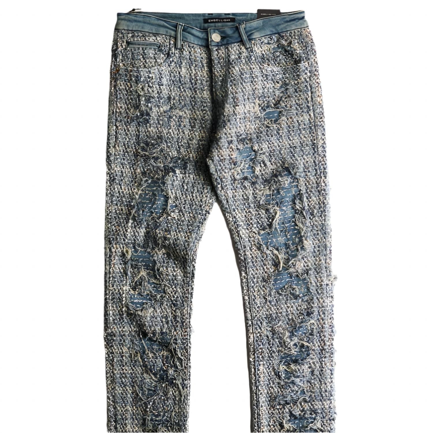 EMBELLISH Men's Salvage Denim Jeans in blue - men's jeans - alternate view