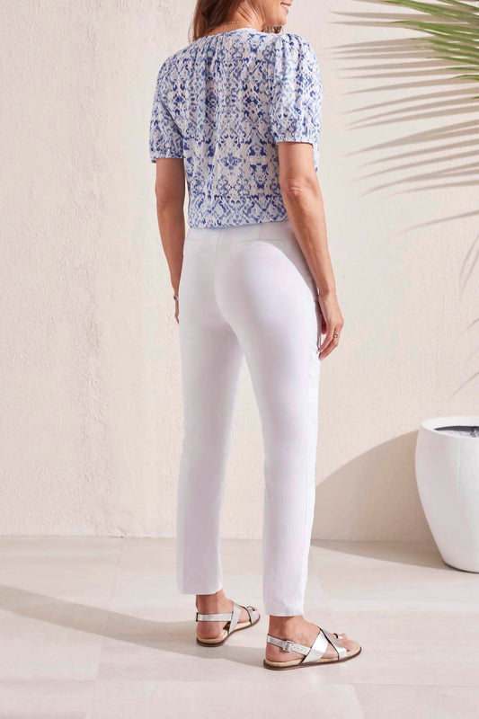 Tribal - White Slit Ankle Pant