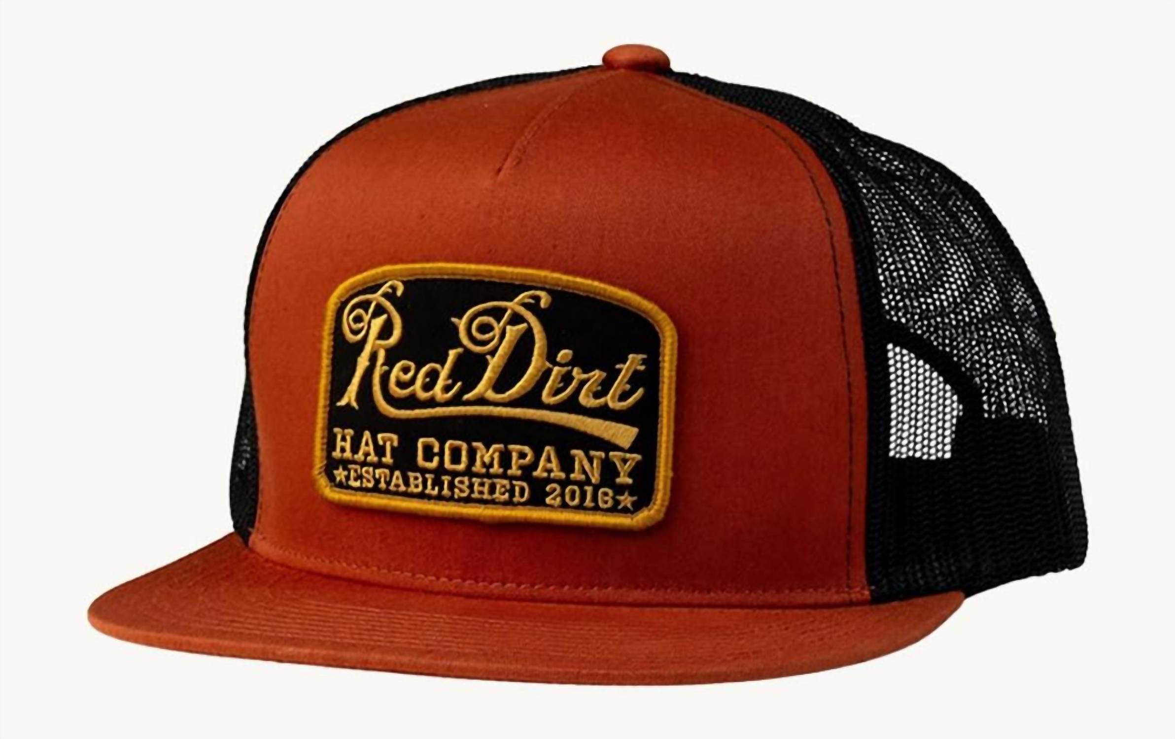 Red Dirt Hat Company - Guitar Patch 5 Panel Flat Trucker Snapback Cap