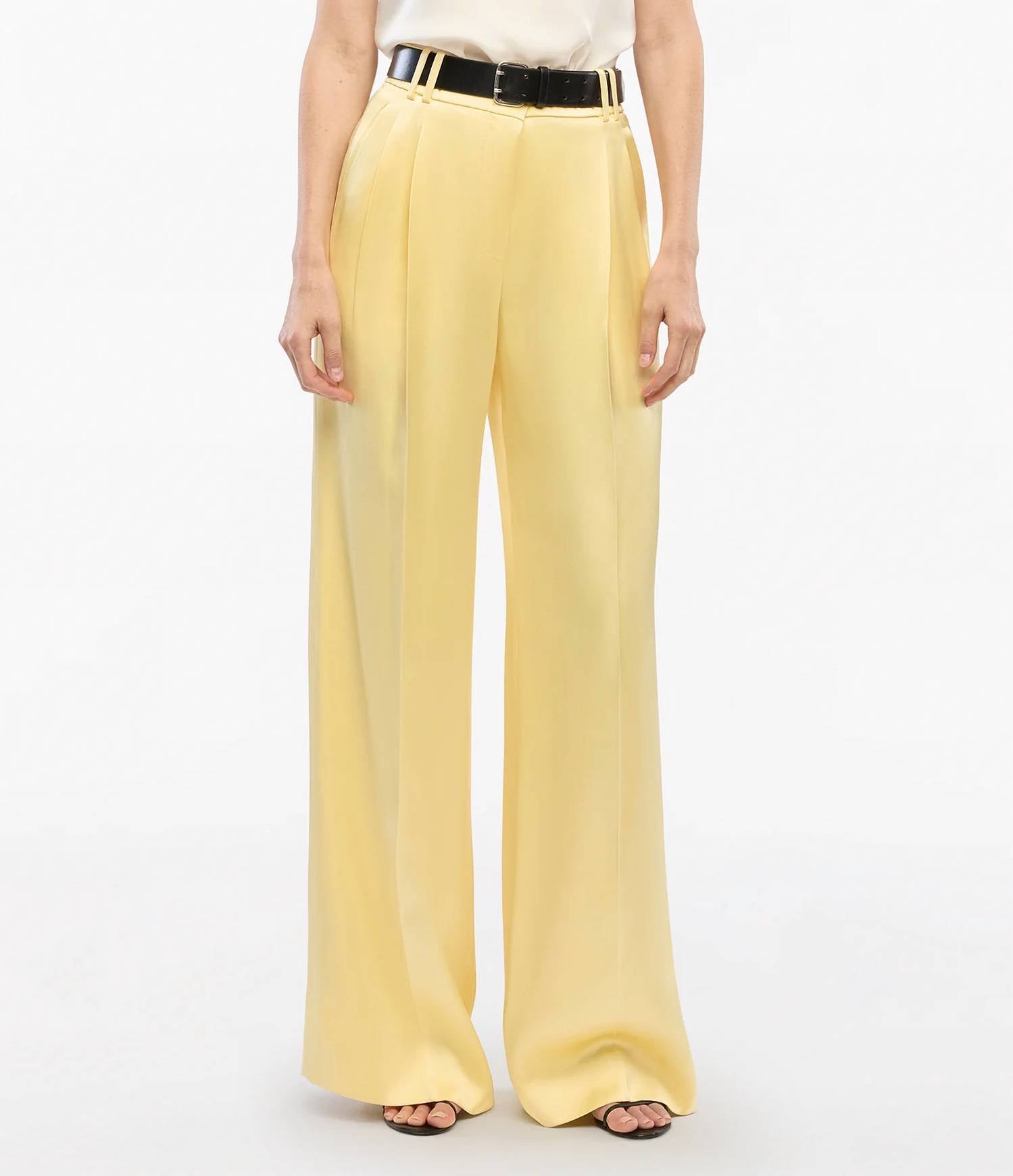 Another Tomorrow - Satin Pleated Trouser