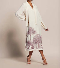 TORI RICHARD For The Trees Embroidery Winona Caftan Dress in shell - women's dress
