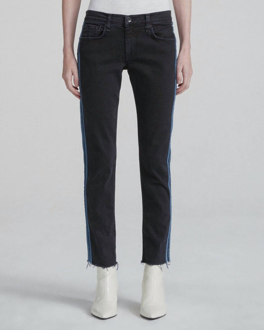 Rag & Bone - Dre Low Rise Stretch Side Stripe Ankle Jeans